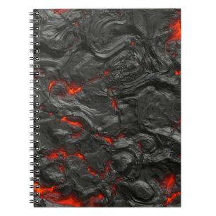 Rock volcanic hot lava burn boil notebook