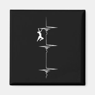 Rock Wall Climber Heartbeat Ecg Pulse Bouldering M Magnet