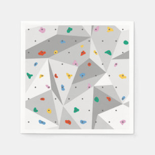 Rock Wall Climbing Birthday Party Napkin