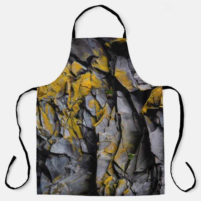 Rock wall crevices geology pattern apron (Front)