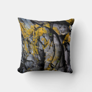 Rock wall crevices geology pattern cushion