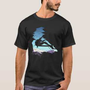 Rock Wall Female Climber T-Shirt