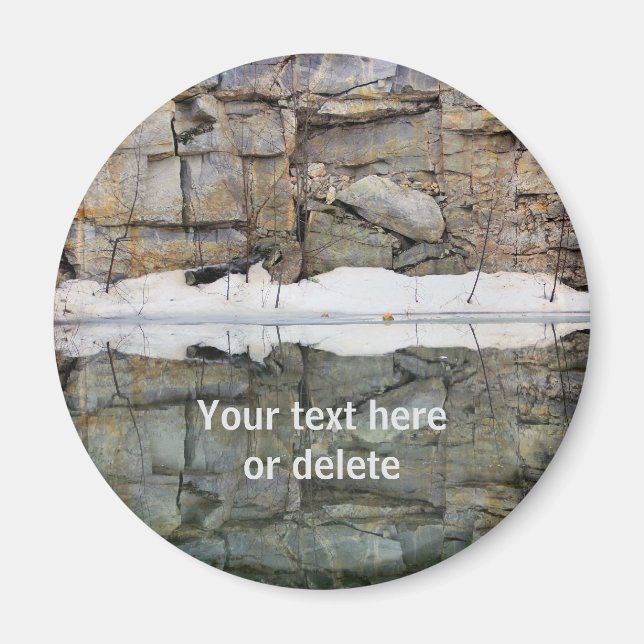 Rock Wall Reflections #2 Nature Personalised Magnet (Front)