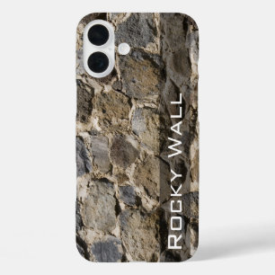 Rock Wall Texture Abstract Photograph Custom iPhone 16 Plus Case