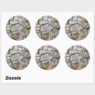 Rock Wall Texture Nature Photography Classic Round Sticker