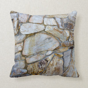 Rock Wall Texture Photo on Pilllow Cushion