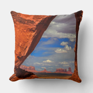 Rock window to Monument Valley, AZ Cushion