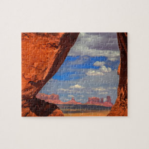Rock window to Monument Valley, AZ Jigsaw Puzzle