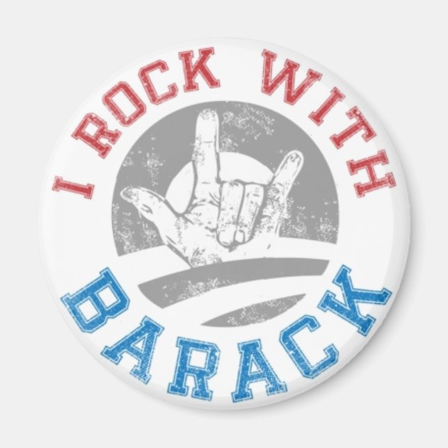 Rock with Barack Magnet (Front)
