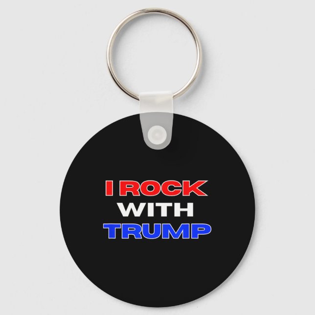 Rock With Trump  Key Ring (Front)