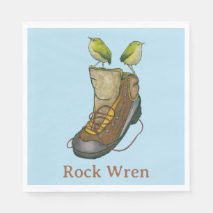 Rock Wren Tuke On a hiking boot Napkin