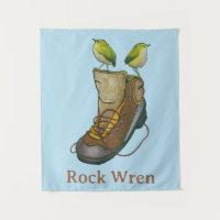 Rock Wren Tuke On a hiking boot