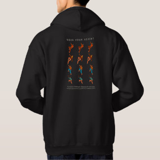 Rock your ascent indoor rock climbing hoodie