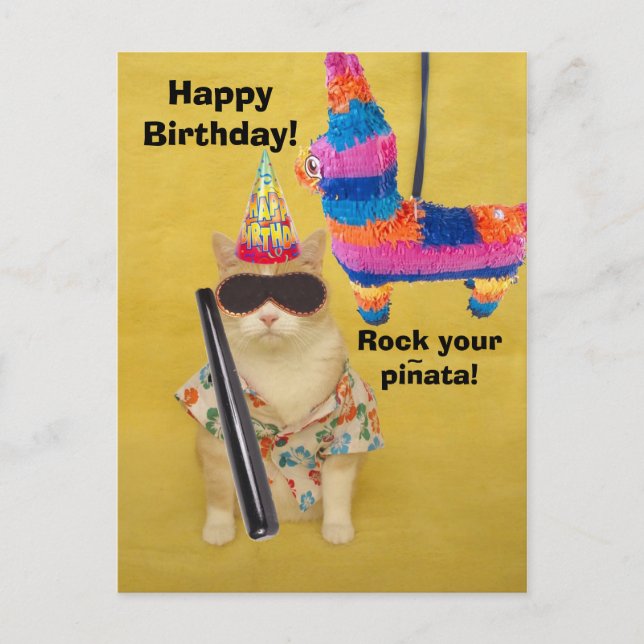 Rock your pinata! postcard (Front)