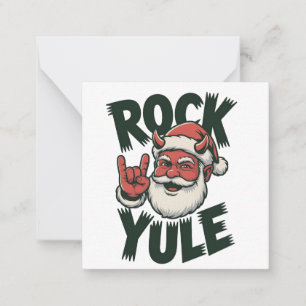 Rock Yule Santa Devil Horns Yule krampus Card