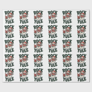 Rock Yule Santa Devil Horns Yule krampus Wrapping Paper
