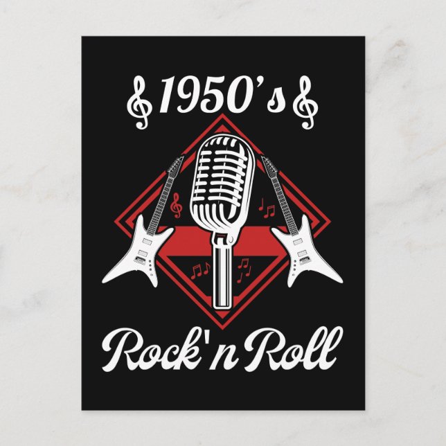 Rockabilly 50s Rock and Roll Music Postcard (Front)
