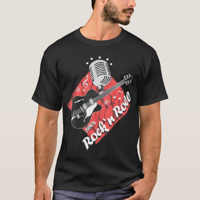Rockabilly Guitar Rock N Roll Psychobilly T-Shirt (Front)