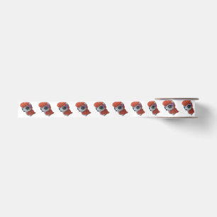Rockabilly Hedgehog Ribbon Satin Ribbon
