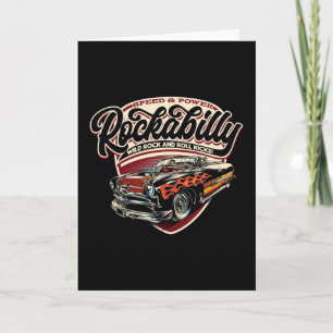 Rockabilly Hotrod Speed Flames - neg Card