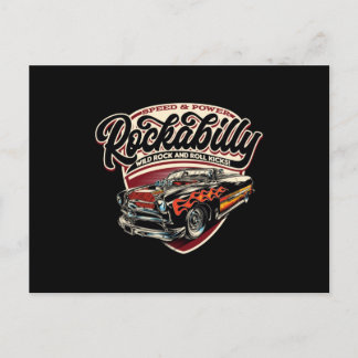 Rockabilly Hotrod Speed Flames - neg Postcard