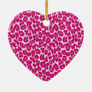Rockabilly Love "Pink Leopard" Ceramic Ornament