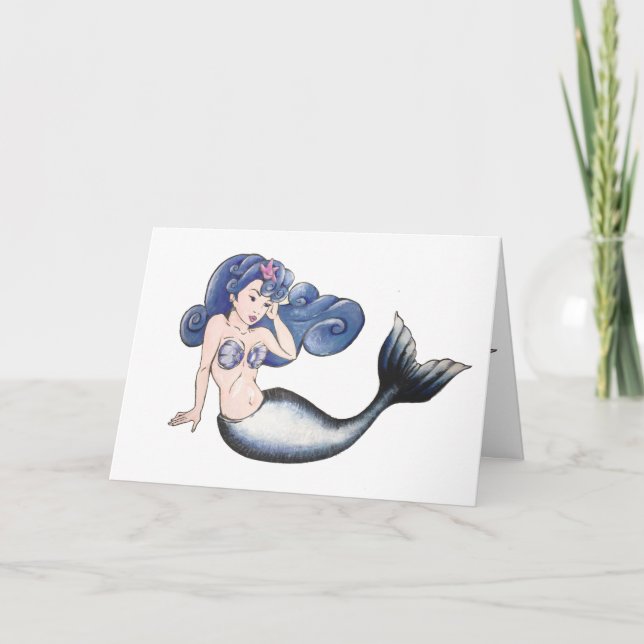 Rockabilly Mermaid Card (Front)