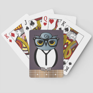 Rockabilly Owl Playing Cards