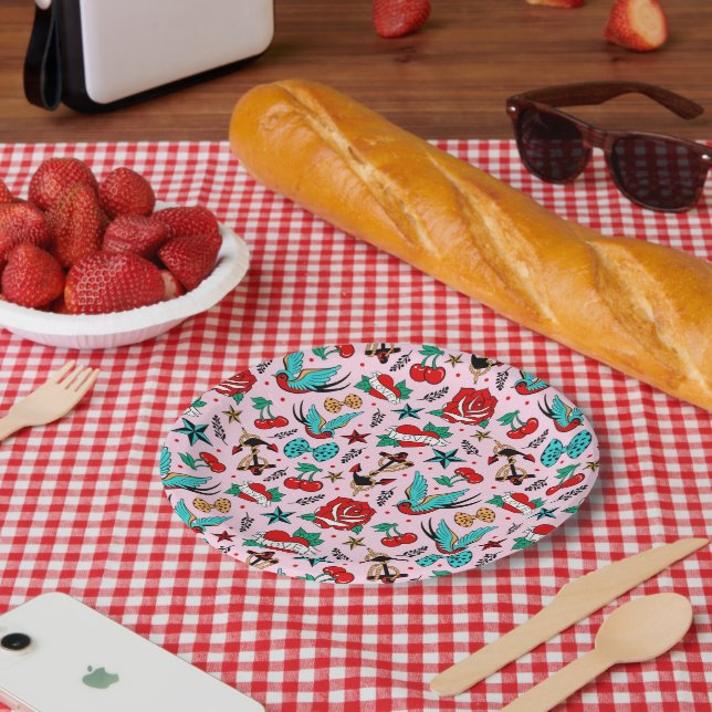 Rockabilly paper plate (Picnic)
