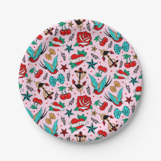 Rockabilly paper plates