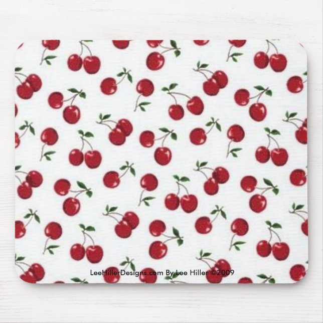 Rockabilly rab Red Cherries Mouse Pad (Front)