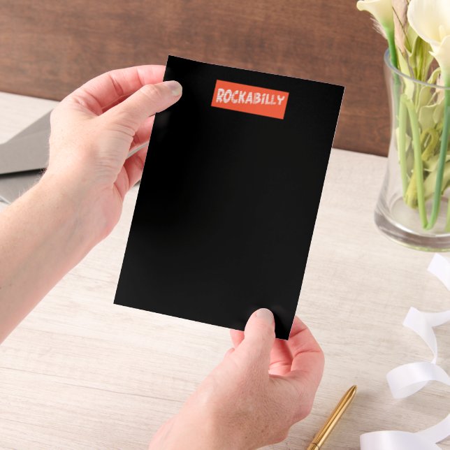 RockaBilly ripped black vellum papers Vellum Invitations (Handheld)