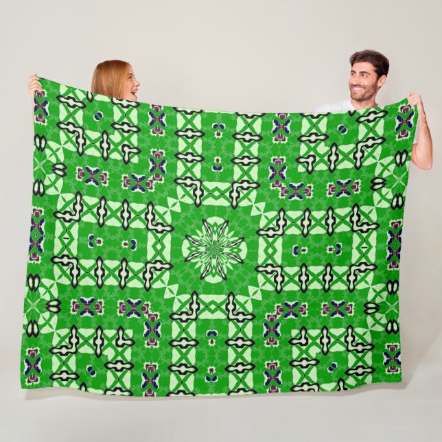 Rockabilly Royal Goblin Satin Foulard Fleece Blanket (In Situ)
