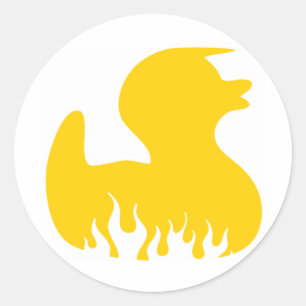 Rockabilly Rubber Duckie Classic Round Sticker