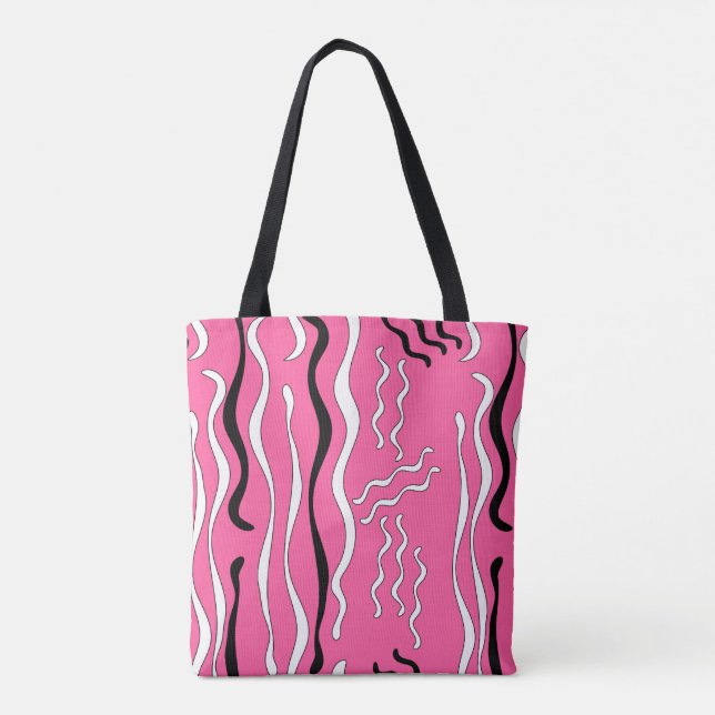 Rockabilly Squiggles Tote Bag (Back)