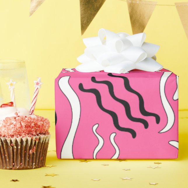 Rockabilly Squiggles Wrapping Paper (Birthday Party)