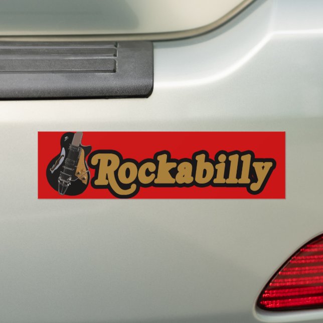 Rockabilly style bumper sticker (On Car)