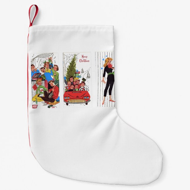 rockabilly vintage Christmas stocking (Front)