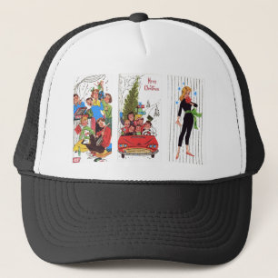 rockabilly vintage Christmas Trucker Hat