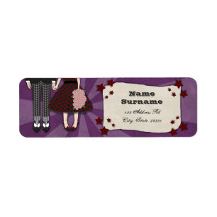 Rockabilly Wedding, address labels