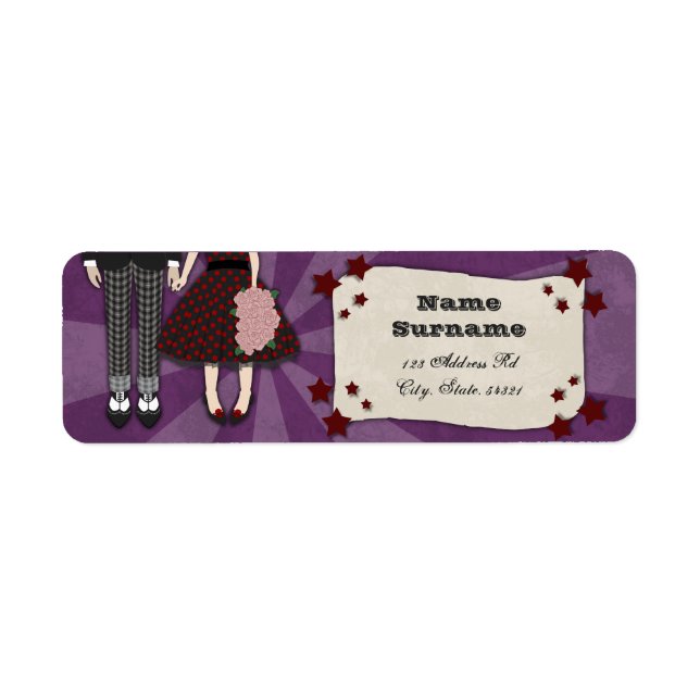 Rockabilly Wedding, address labels (Front)