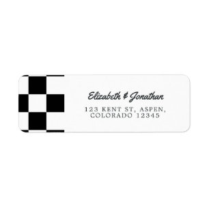 Rockabilly Wedding Return Address Label