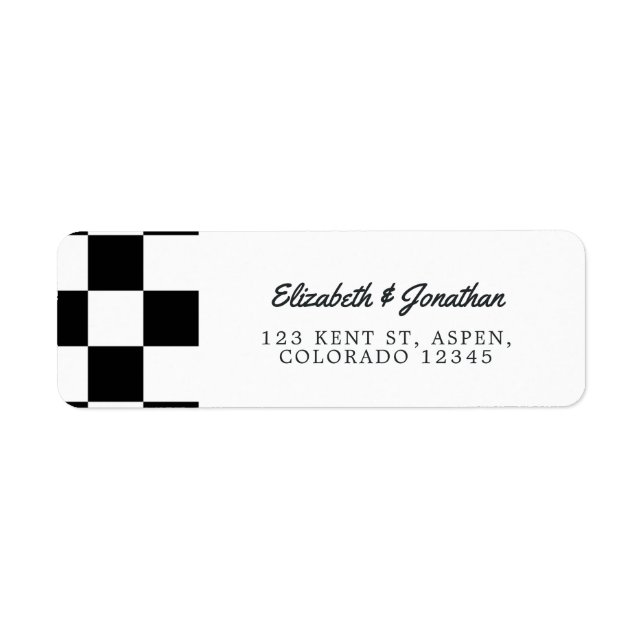 Rockabilly Wedding Return Address Label (Front)