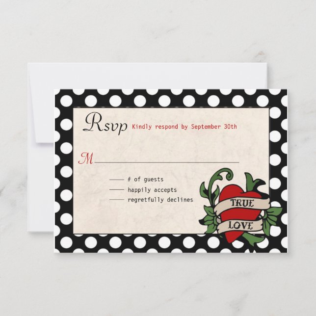 Rockabilly Wedding RSVP (Front)