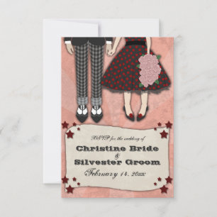 Rockabilly Wedding, rsvp Card