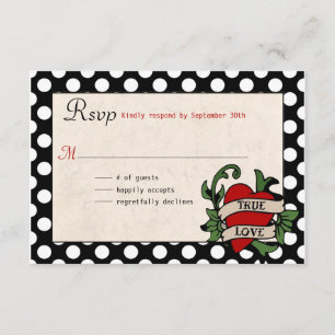 Rockabilly Wedding RSVP Card