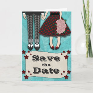 Rockabilly Wedding, save the date Announcement