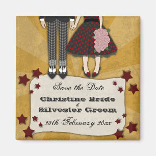 Rockabilly Wedding, save the date Magnet