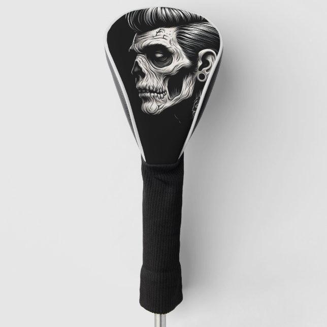 Rockabilly Zombie Vibes Golf Head Cover (Front)