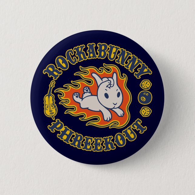 Rockabunny Phreekout 6 Cm Round Badge (Front)